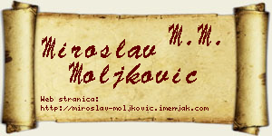 Miroslav Moljković vizit kartica